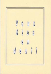Couverture du livret Vous êtes en deuil - Fédération européenne Vivre son Deuil